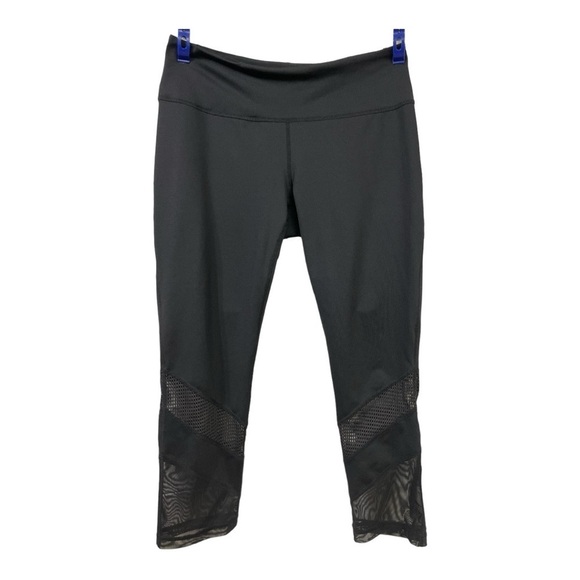 Z by Zella Cropped Mesh Activewear Black Leggings - Picture 2 of 6